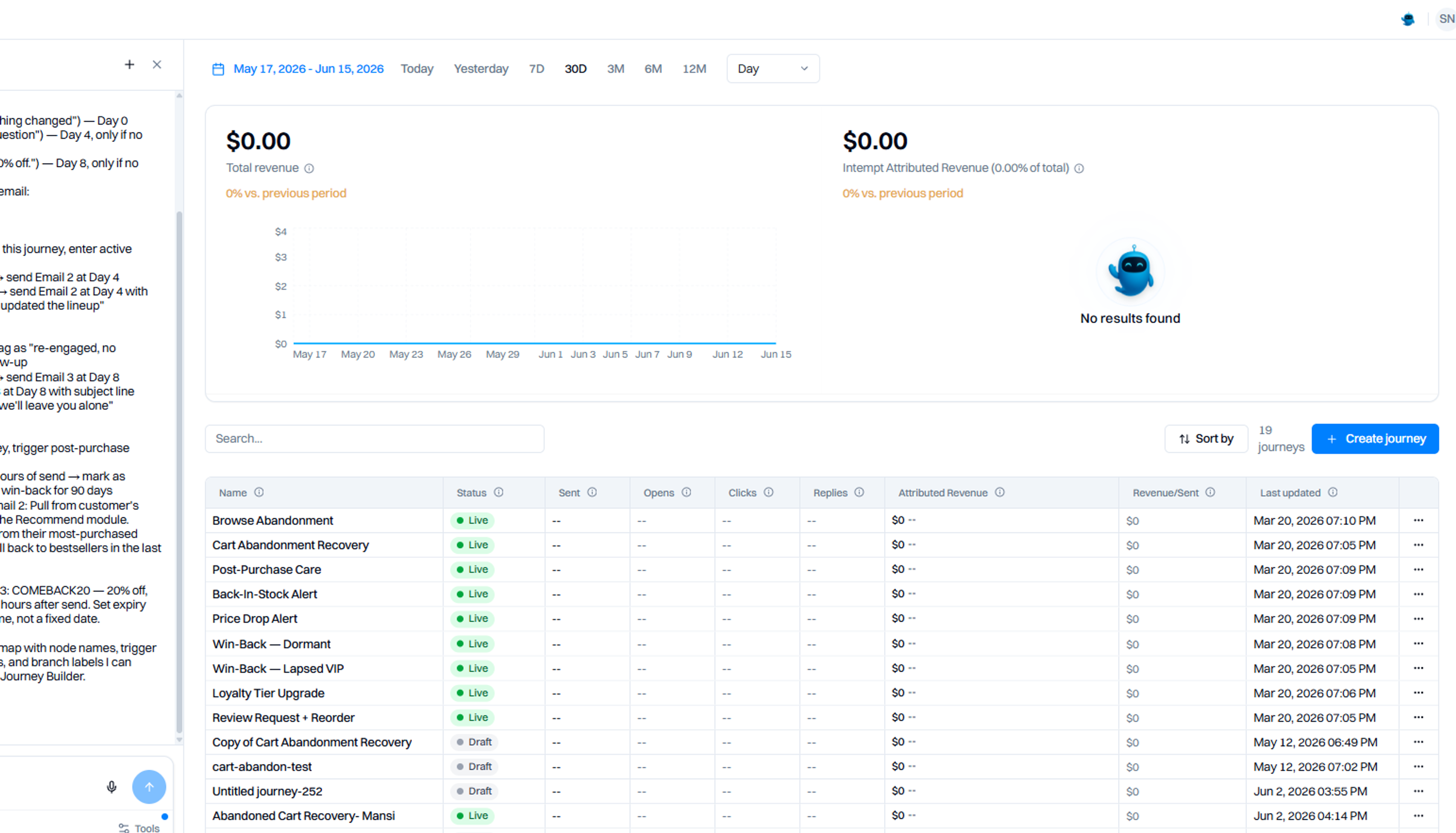 Building a journey in Intempt's Journey Builder